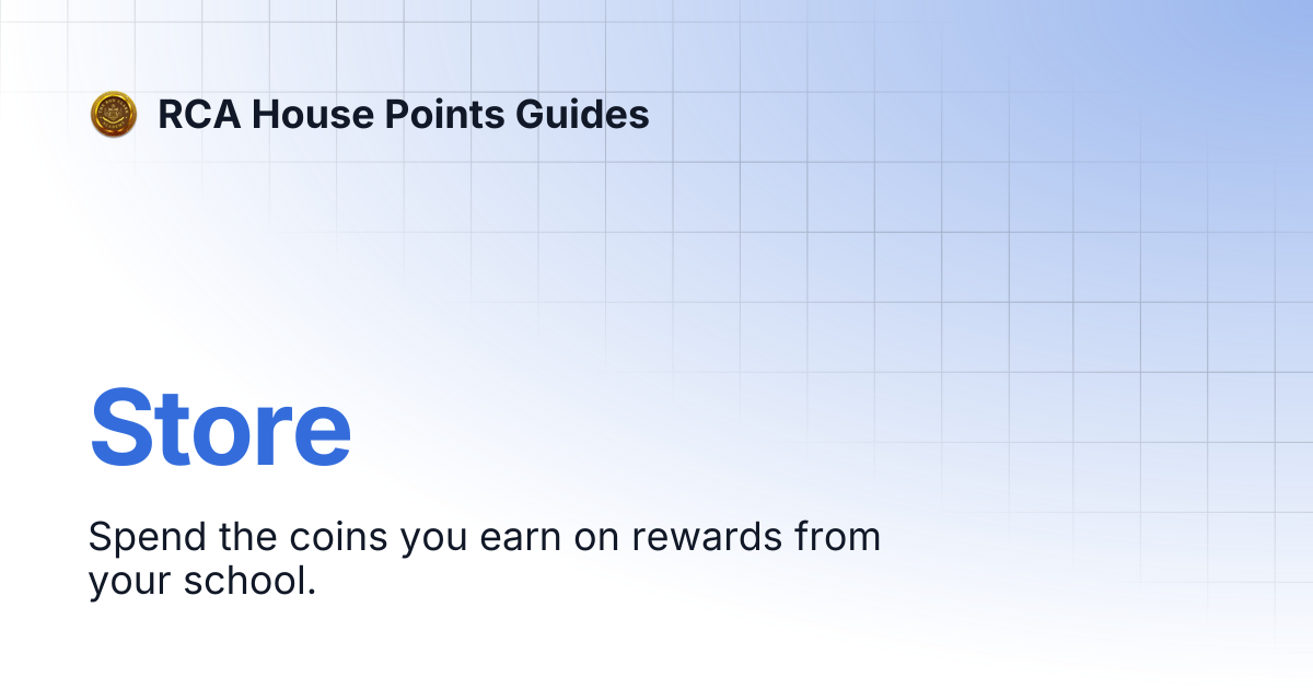 Store | RCA House Points Guides